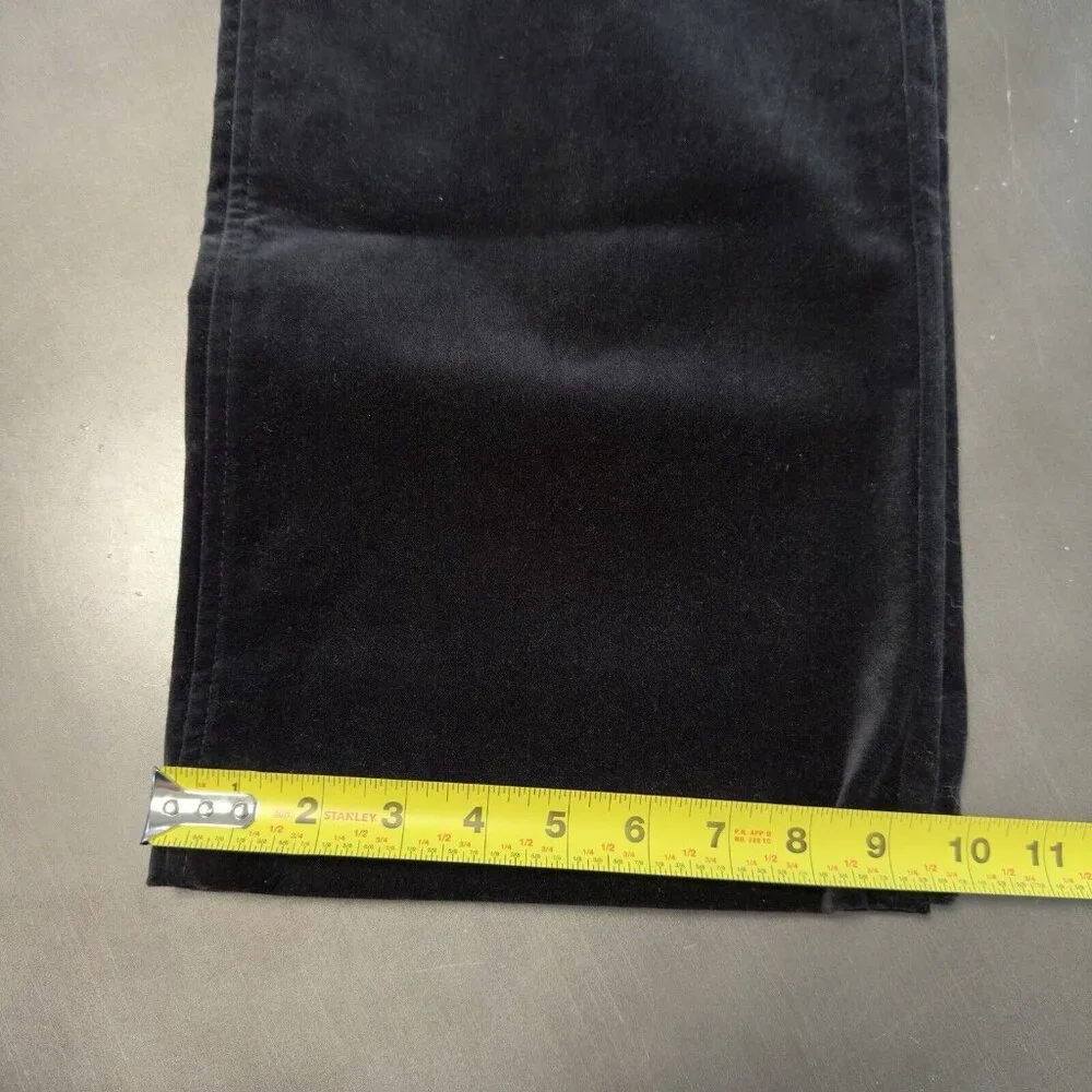NEW Vintage Ann Taylor Black Velvet Straight Leg Pant Career Velour High Rise 10